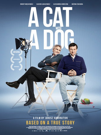 A cat with a dog